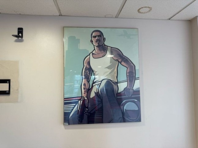 GTA: San Andreas poster in GAME auction