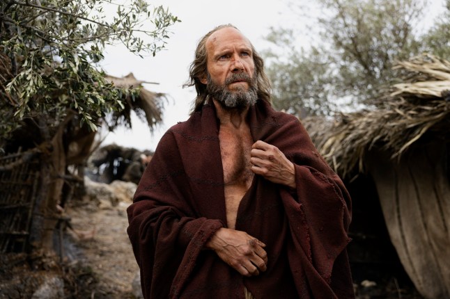 The Return, directed by Uberto Pasolini, with Ralph Fiennes (Odysseus), Juliette Binoche (Penelope), Charlie Plummer (Telemachus), Marwan Kenzari (Antinous), Claudio Santamaria (Eumaeus).