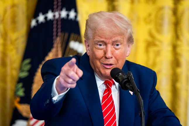 President Donald Trump points.