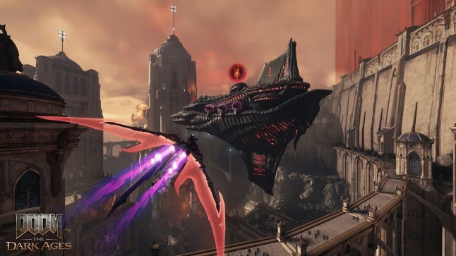 Doom: The Dark Ages screenshot of the cybernetic dragon